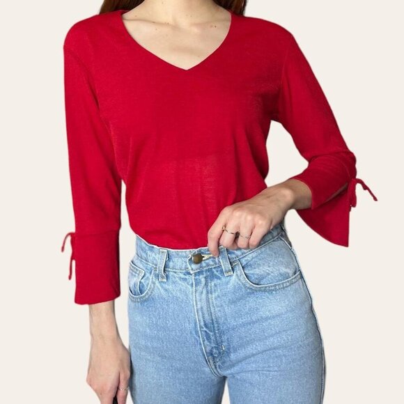 Star CCC vintage 90s/y2k flare sleeve top Small - Picture 6 of 6